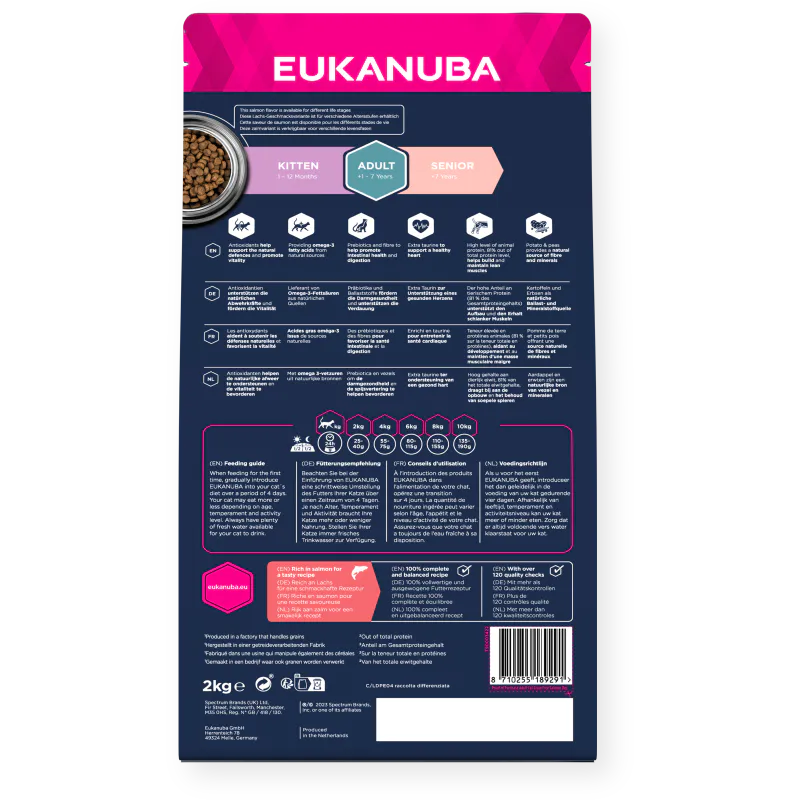 Eukanuba Voksen Katt tørrfôr kornfritt m. Laks 2 kg