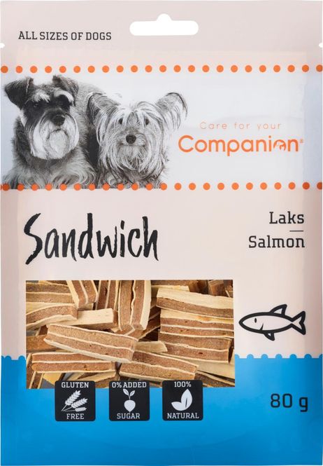 Hovedbilde Companion Sandwich m/ Laks 80g | Glutenfri Hundegodbit