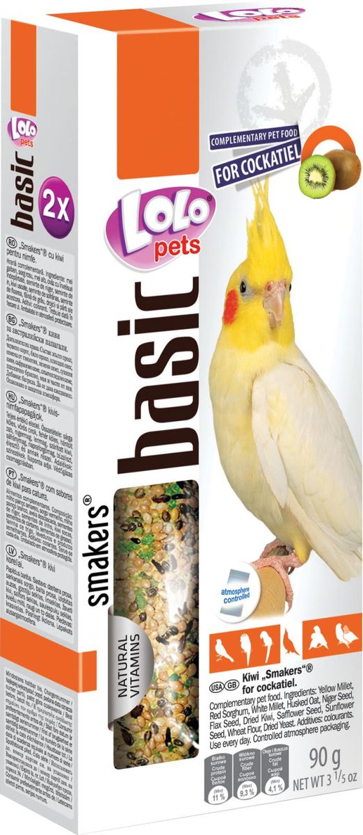 Frøstang for papegøye med kiwi