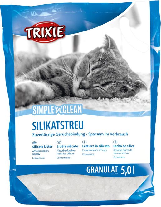 Hovedbilde Trixie Simple'n'Clean Silikat Kattegrus 5L | Drøy & Luktfri