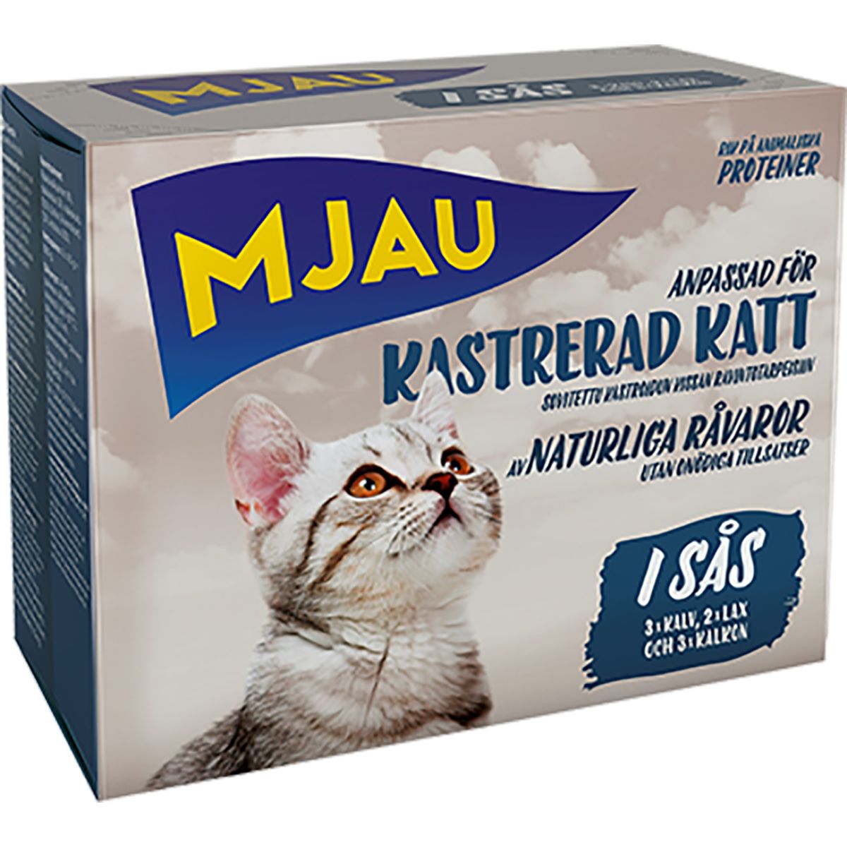 Mjau Pouch Multibox Kastrert i Sås 8x85 g