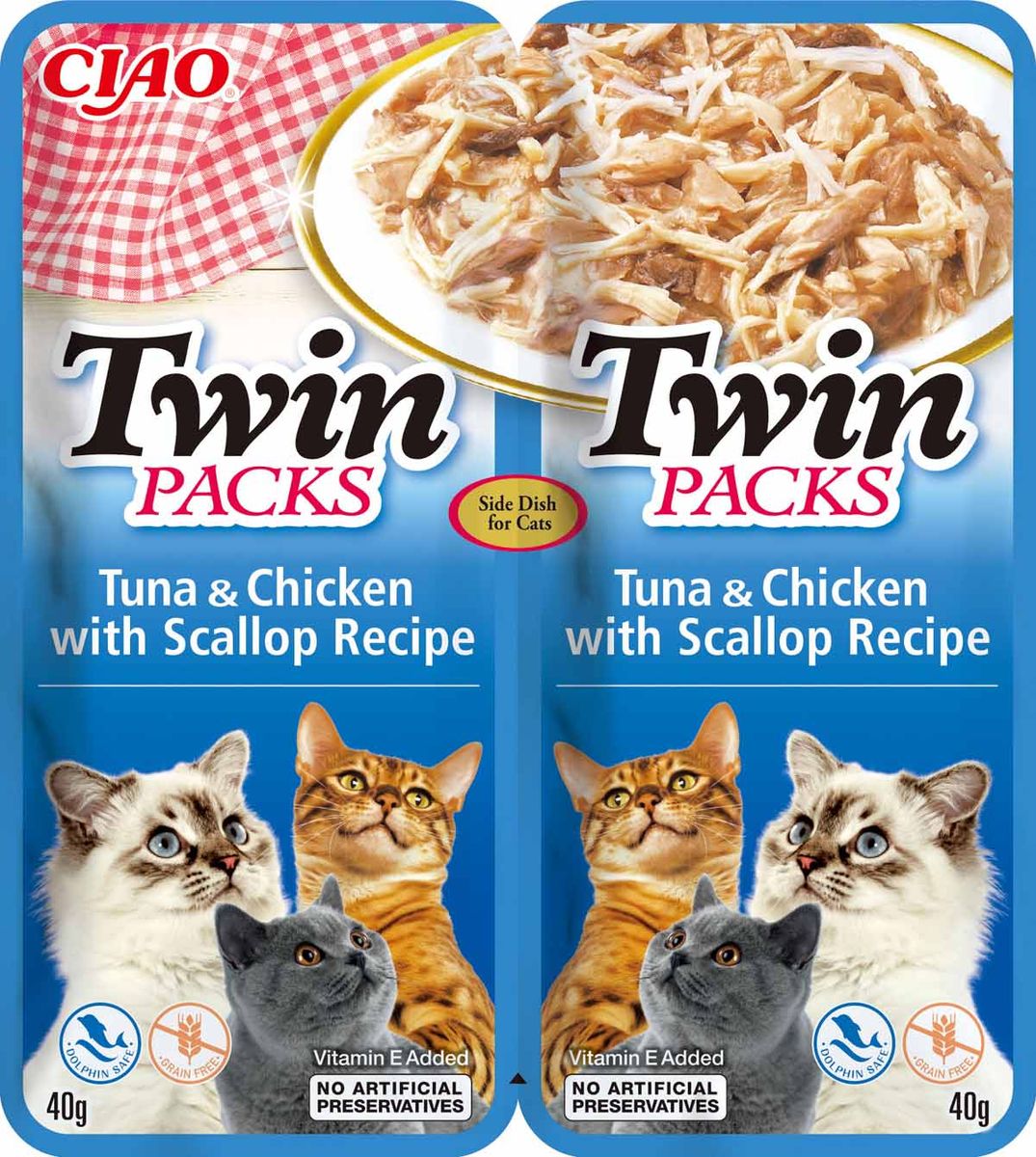 Twin Packs tunfisk/kylling i tunfiskbuljong 2x40 g