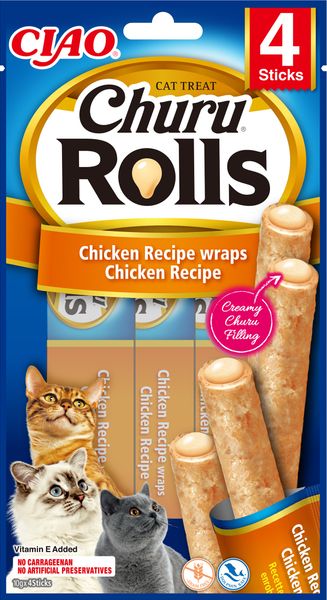 Hovedbilde Churu Cat Rolls Kylling Wrap Kylling 4 stk