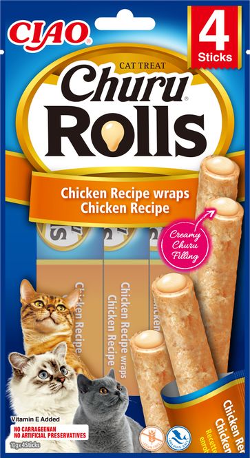 Hovedbilde Churu Cat Rolls Kylling Wrap Kylling 4 stk