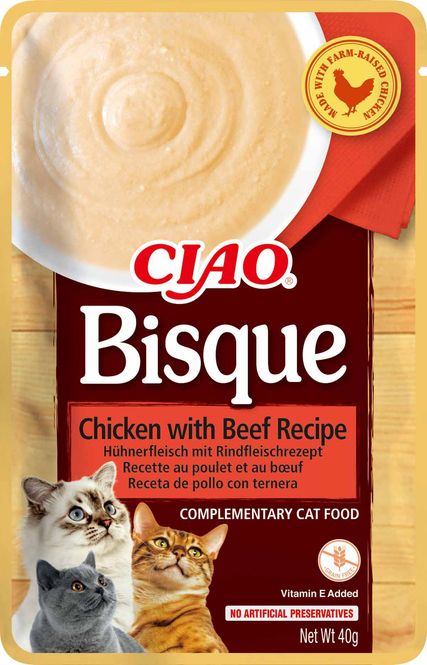 Hovedbilde Inaba Churu Bisque Chicken & Beef 40g | Kremet Fôrtopping