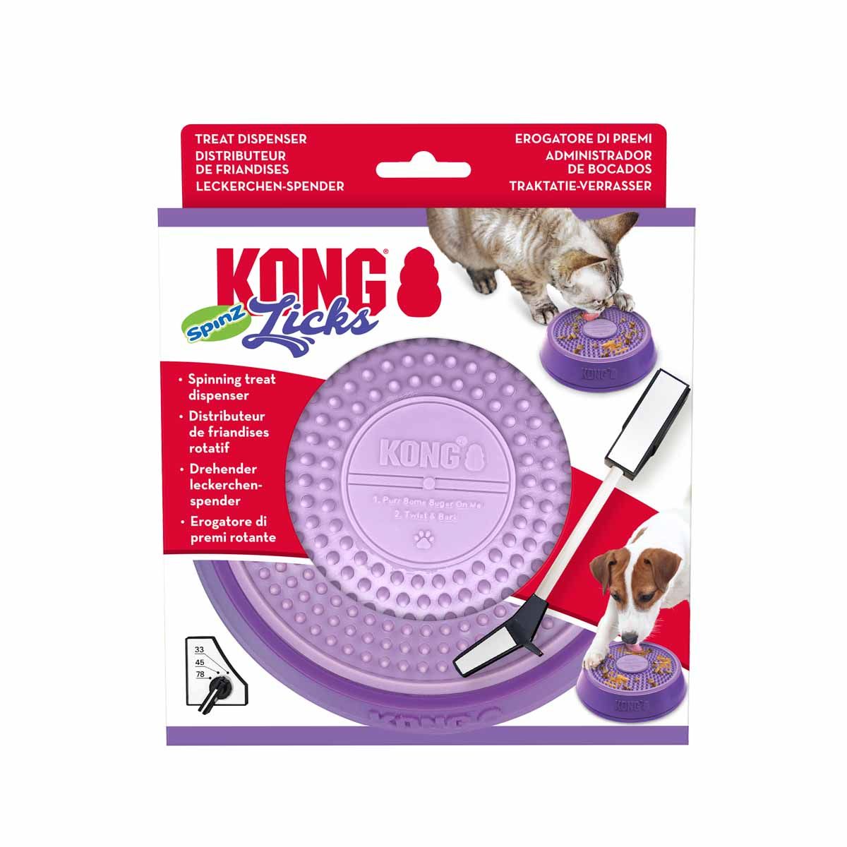 KONG Licks Spinz S 15x15x4 cm