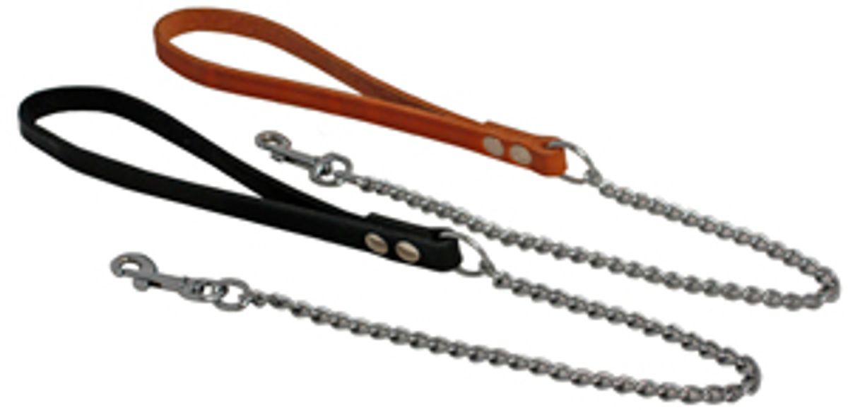 ALAC Kjede koppel med lærhåndtak 2 mm x 70 cm