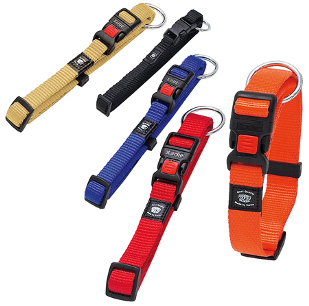 Halsbånd Nylon Svart XL ( 4 x 55–75 cm )