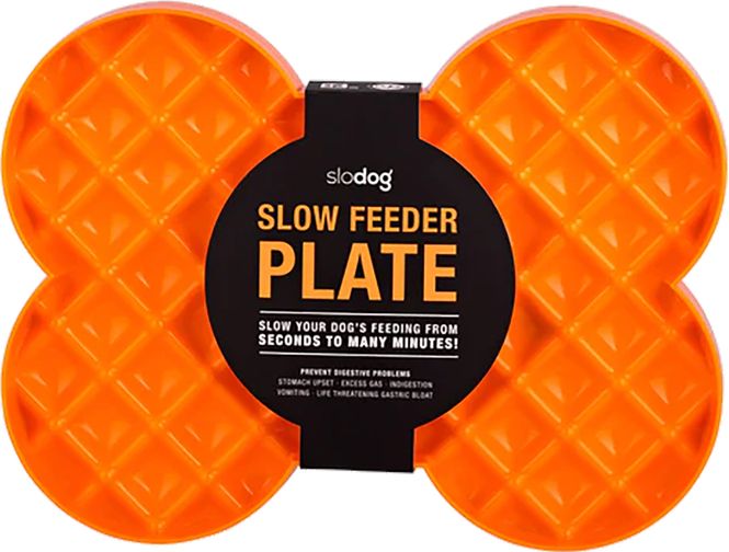 Hovedbilde LickiMat Slow Feeder Plate 35x26x3cm | Saktespiser Oransje
