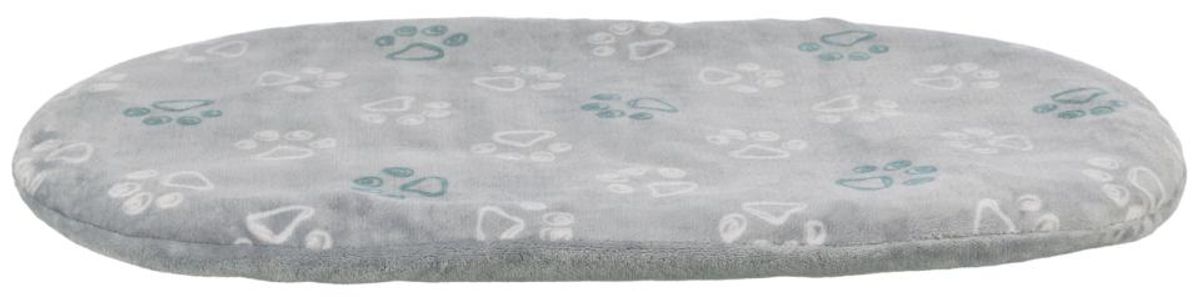 Trixie Jimmy Soft Hundepute Oval 70x47cm - Lysegrå Plysj