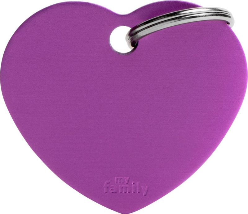MyFamily Basic ID-brikke Hjerte Aluminium