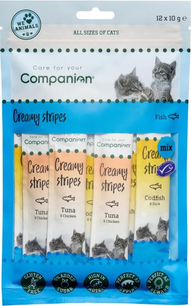 Hovedbilde Companion Creamy Stripes Flytende Kattesnacks (12 ...