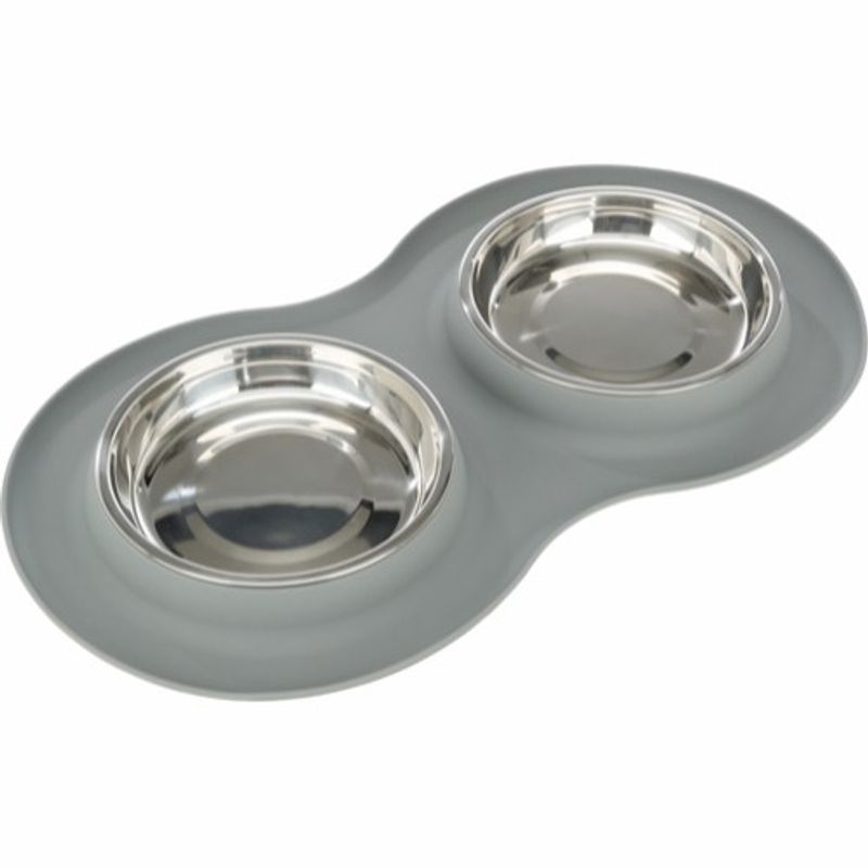 Skålsett for katt flat versjon - 0,3 L x 2 ( ø 16 cm )