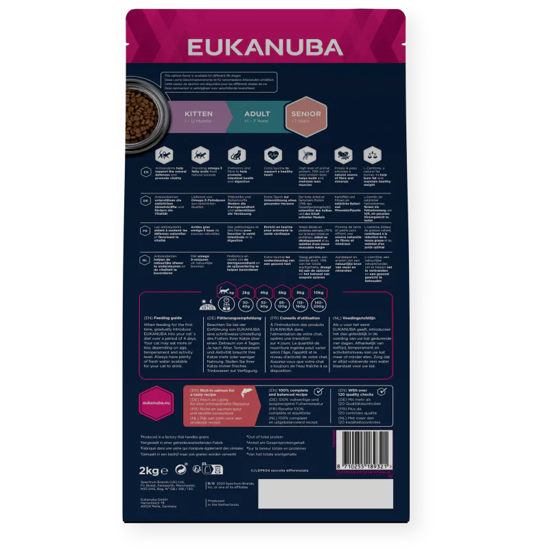 Eukanuba Senior Grain Free Laks 10kg | Kornfritt Kattefôr