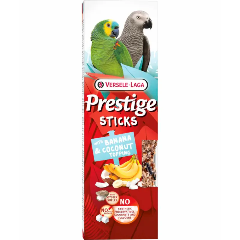 PRESTIGE Frøstang til Papegøye m.Banan og Kokosnøtt 2 stk