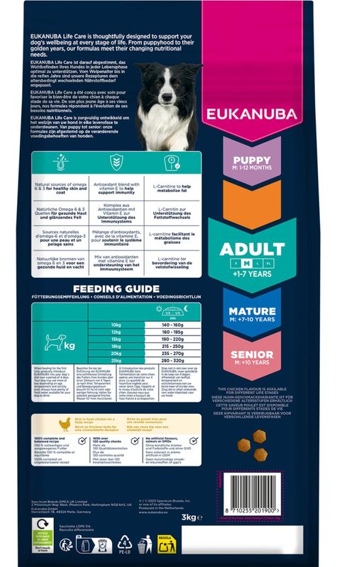 Eukanuba Adult Medium Breed med Kylling ( 3 kg )