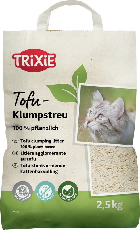 TRIXIE Tofu Clumping Litter 2,5 kg | Trygg for Kattunger