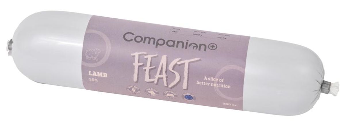 Companion+ FEAST Lam 350g | Saftig Hundefôrpølse