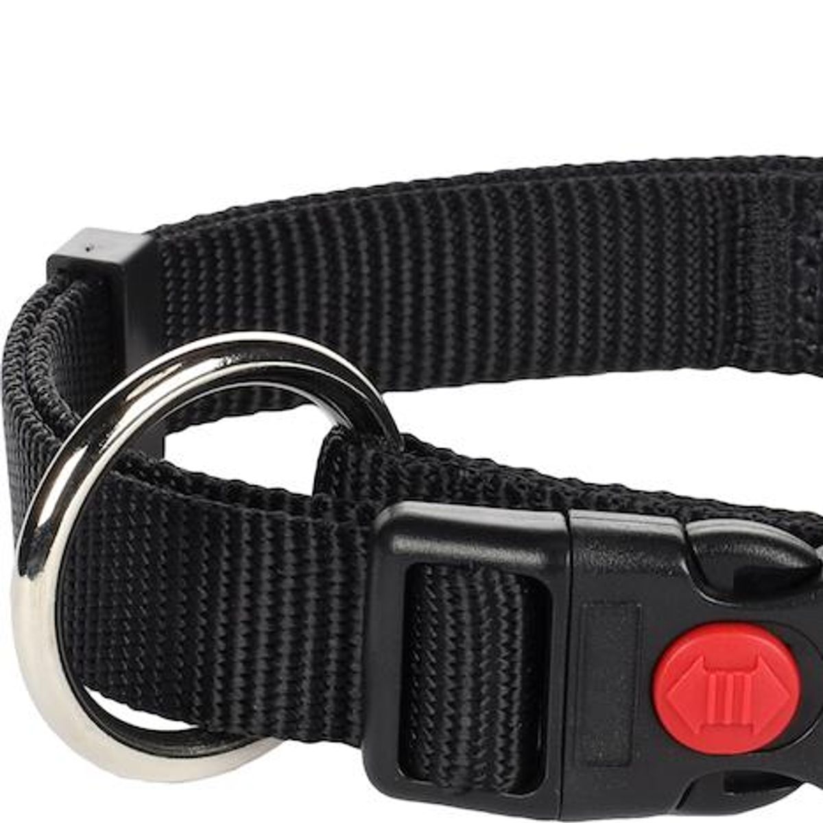 Halsbånd Nylon Svart XL ( 4 x 55–75 cm )