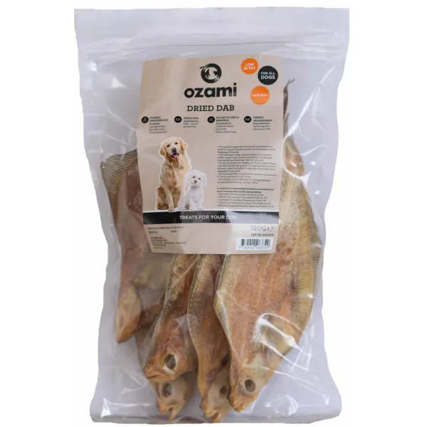 Hovedbilde Ozami Dog Snack Dab 180g | Naturlig Tørket Fisketygg