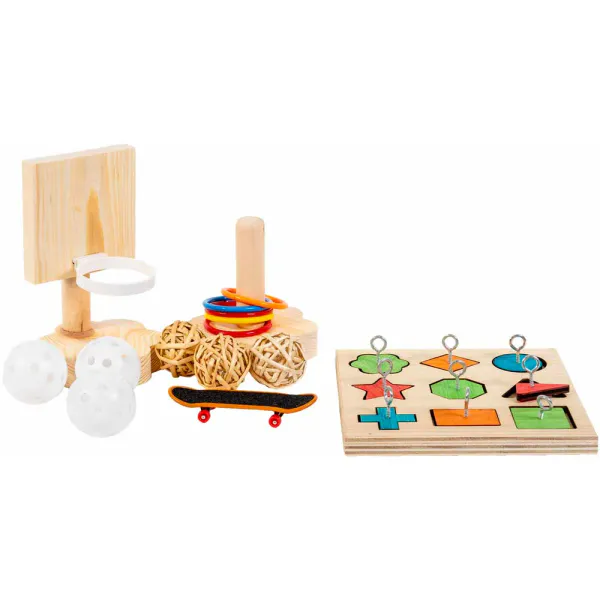 Hovedbilde OZAMI Bird Toy Cirkus Kit | 6-i-1 Triksesett til ...