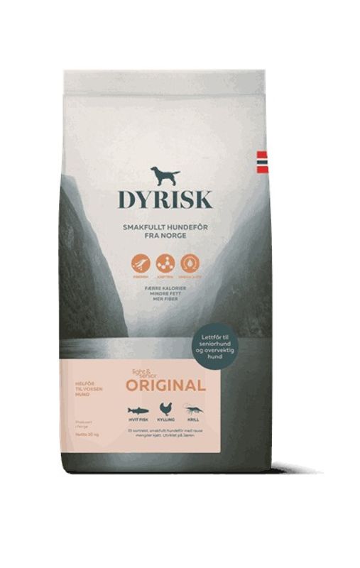 Dyrisk Light & Senior 2 kg | Kortreist Norsk Tørrfôr
